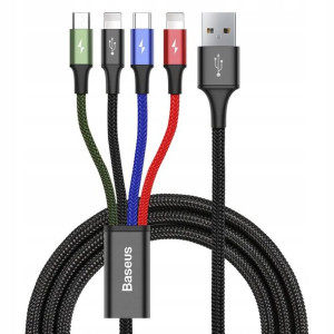Baseus Kabel 4w1 1,2m 1xMicro 2xLightn 1xUSB-C A01