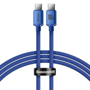 Baseus Crystal Shine kabel 2x Typ-C 1.2m 100W Nieb