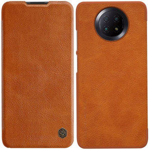 Nillkin QIN etui do Xiaomi Redmi Note 9T Brązowe