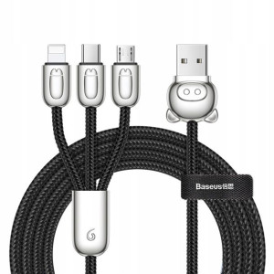 Baseus Three Little Pigs 3w1 USB 1,2m CAMLT-PG01