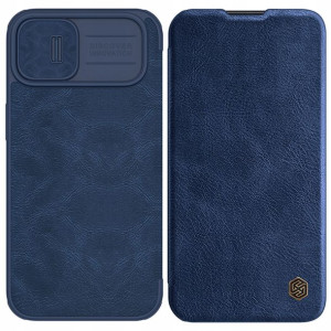 Nillkin Qin Pro etui do iPhone 14 Niebieskie