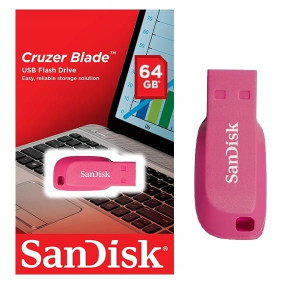 Dysk SanDisk Cruzer Blade Róż 64GB SDCZ50C-064G