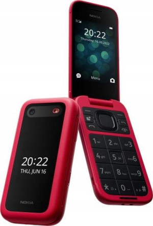 Telefon Nokia 2660 DS czerwona + Ładowarka