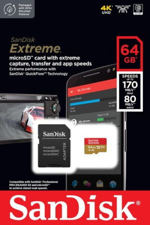 SanDisk EXTREME microSDXC 64 GB 170/80 MB/s A2