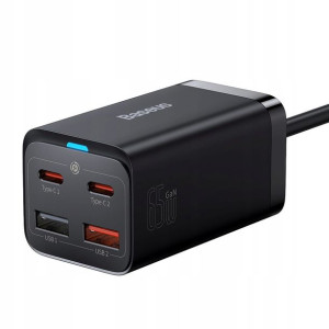 Baseus GaN3 Pro Ładowarka 4x USB-A USB-C PD 65W