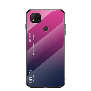 Gradient Glass Xiaomi Redmi 9C różowo-fioletowy
