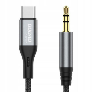 Dudao kabel audio USB-C - mini jack 3.5mm szary