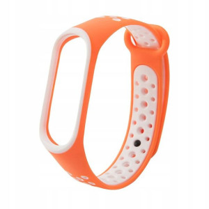 Opaska Xiaomi Mi Band 3/4 Dots pomarańcz-biały
