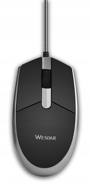 Mysz przewodowa Wesdar X1 M555042 Srebrna