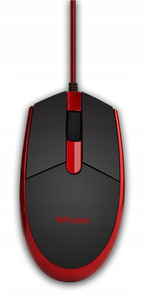 Mysz przewodowa Wesdar X1 M555042 Czerwona