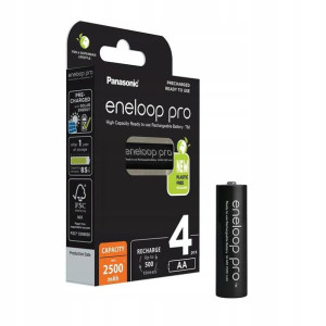 Panasonic Eneloop Pro AA 2500mAh akumulator - 4 sz