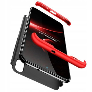 Etui 360 3w1 Przód+tył Xiaomi Mi Play CzarnCzerwon