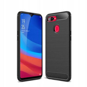 Ipaky Drawing Carbon Etui Oppo A7X Czarne