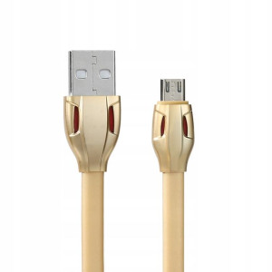 Remax RC-035m płaski kabel USB / micro 1M Złoty