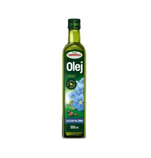 Olej lniany tłoczony na zimno 500 ml Targroch