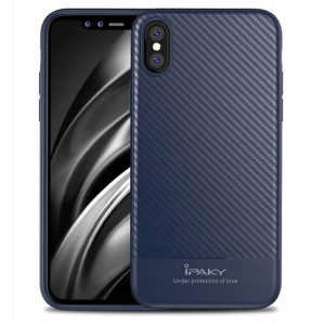 Etui iPaky Carbon Fiber iPhone XS Max Niebieskie
