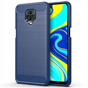 Carbon Case Etui do Xiaomi Redmi Note 9S Niebieski