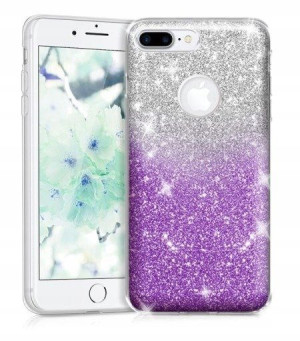 Glitter Case Świecące Xiaomi Redmi Go Fioletowy