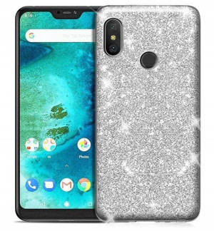 Glitter Case Świecące Xiaomi Redmi Go Srebrny