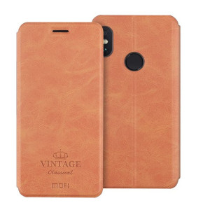 Etui Mofi Vintage klapka Xiaomi Mi 8 6.21 Brązowe
