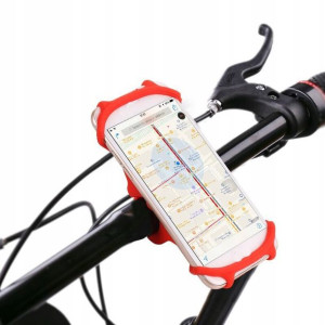 Uchwyt rowerowy na telefon M111035RD Czerwony