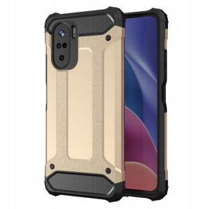 Hybrid Armor etui do Xiaomi Poco F3 złote