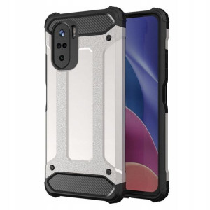 Hybrid Armor etui do Xiaomi Poco F3 srebrne