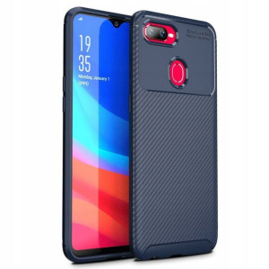 iPaky Carbon Fiber Etui Oppo AX7 Niebieskie