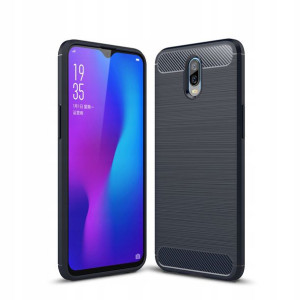 Ipaky Drawing Carbon Etui Oppo R17 Niebieski