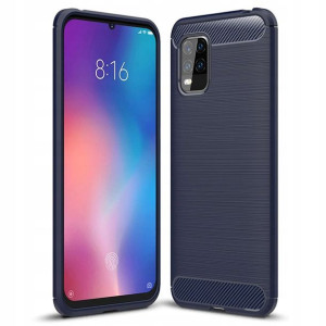 Carbon Case Etui do Xiaomi Mi 10 Lite Niebieskie