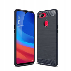 Ipaky Drawing Carbon Etui Oppo AX7 Niebieski