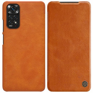 Nillkin Qin etui do Xiaomi Redmi Note 11S Brązowe