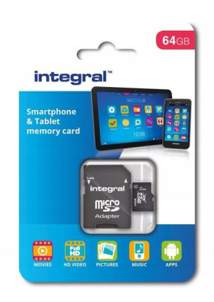 Karta pamięci Integral micro SDXC 64GB Class 10
