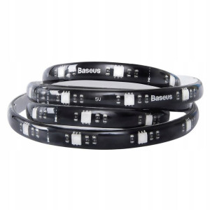 Baseus Taśma LED SMD RGB 5W 1m czarna DGRGB-01
