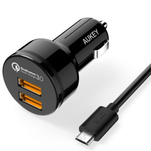 Ładowarka Samochodowa AUKEY CC-T8 2xUSB QC 3.0 36W