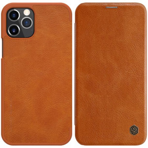 Nillkin QIN skórzane etui do iPhone 12/12 Pro Brąz