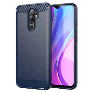 Carbon Case Etui do Xiaomi Redmi 9 Niebieskie