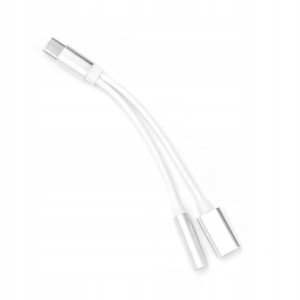 Adapter HF/audio + ładowanie Typ C - Jack 3,5mm WH
