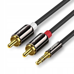 Ugreen kabel audio 3,5 mm mini jack - 2RCA 3m czar