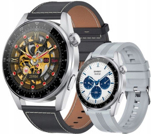 Smartwatch Rubicon RNCE78 Srebrny + Szary silikon