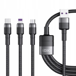 XO kabel NB-Q191 3w1 USB - Lightning + USB-C 1,2m