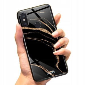 Mofi Glass Back Cover Xiaomi Mi8 Lite Golden Black