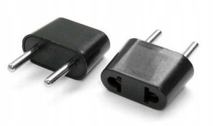 Adapter do ładowarki sieciowej US->EU Czarny
