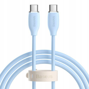 Baseus Jelly kabel USB-C do USB-C 1,2m 100W Niebie