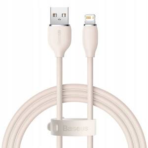 Baseus Jelly kabel Lightning 2m 2,4A Różowy