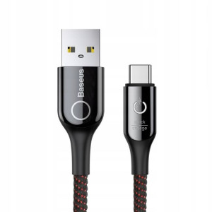 Baseus C-shap Kabel Lightning LED 1m 2.4A CALCD-01