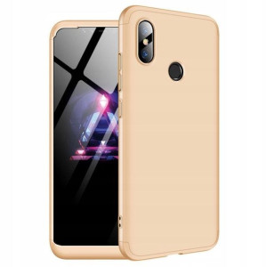 Etui 360 3w1 Przód+tył do Xiaomi Mi 8 Mi8 SE Złote