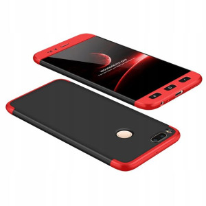 Etui 360 Case 3w1 do Xiaomi MI A1 CZARNO CZERWONY