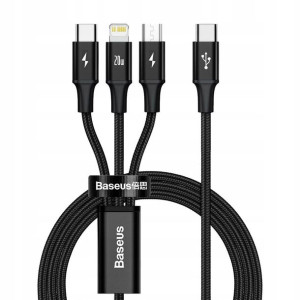 Baseus Rapid kabel 3w1 PD20W 150CM CAMLT-SC01