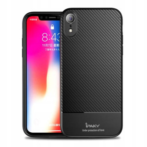 Etui iPaky Carbon Fiber iPhone XR Czarne